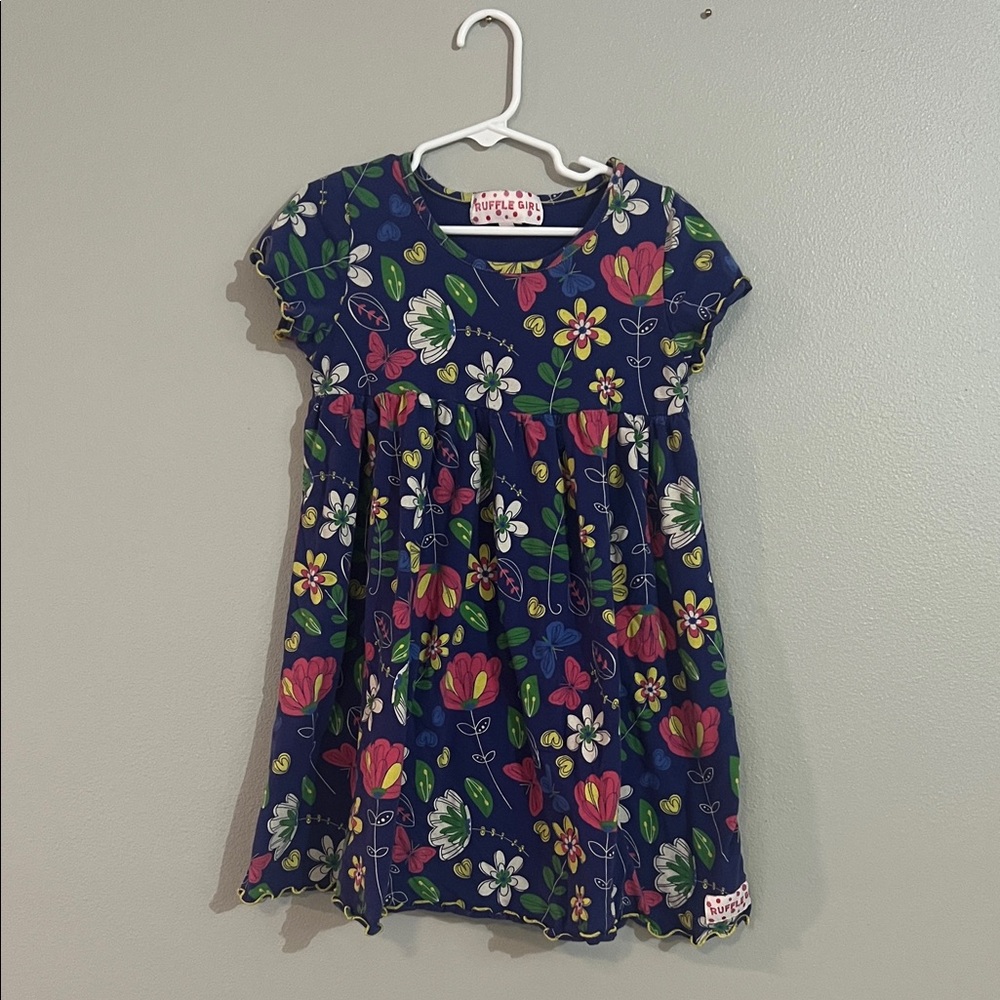 Hanna Andersson Blue Floral Kids Dress